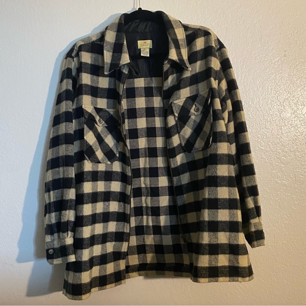 Vintage Wool Flannel Checkered Jacket